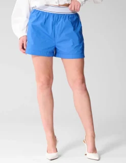 Poplin Short Blauw