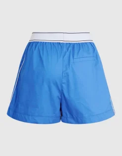 Poplin Short Blauw