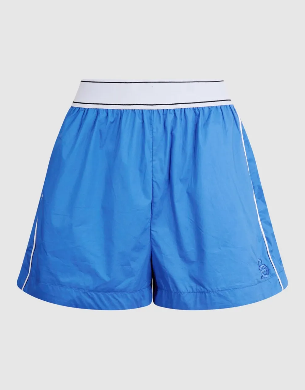 Poplin Short Blauw