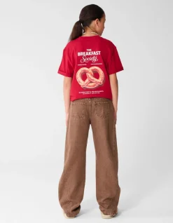 Pretzel Artwork T-shirt Rood