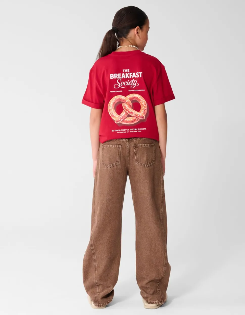 Pretzel Artwork T-shirt Rood