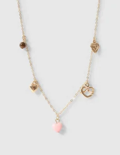 Pretzel Charm Ketting Goud