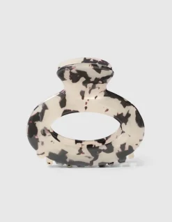 Printed Haarklem Beige/Zwart