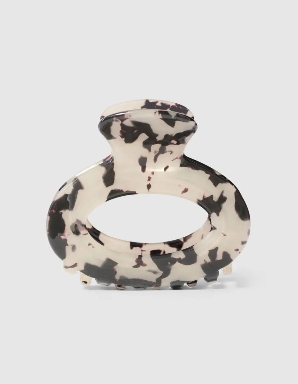 Printed Haarklem Beige/Zwart