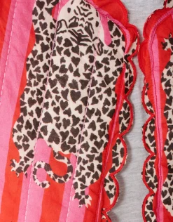 Quilted Leopard Gilet Roze