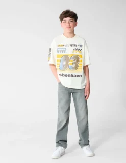 Race Artwork T-shirt Gebroken Wit