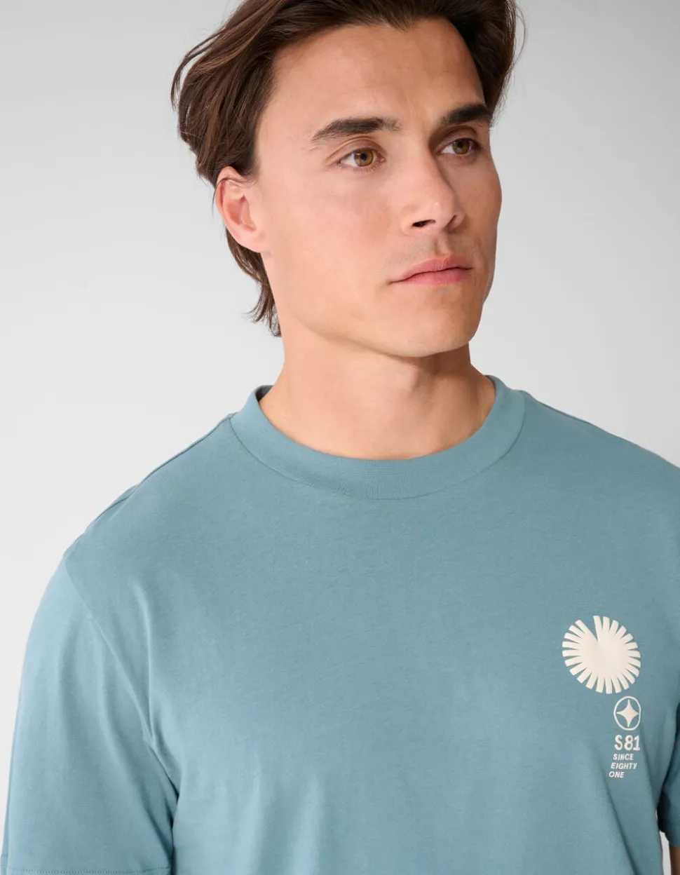 Radar Artwork T-shirt Lichtblauw
