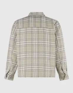 Relaxed Fit Check Overshirt Lichtgroen