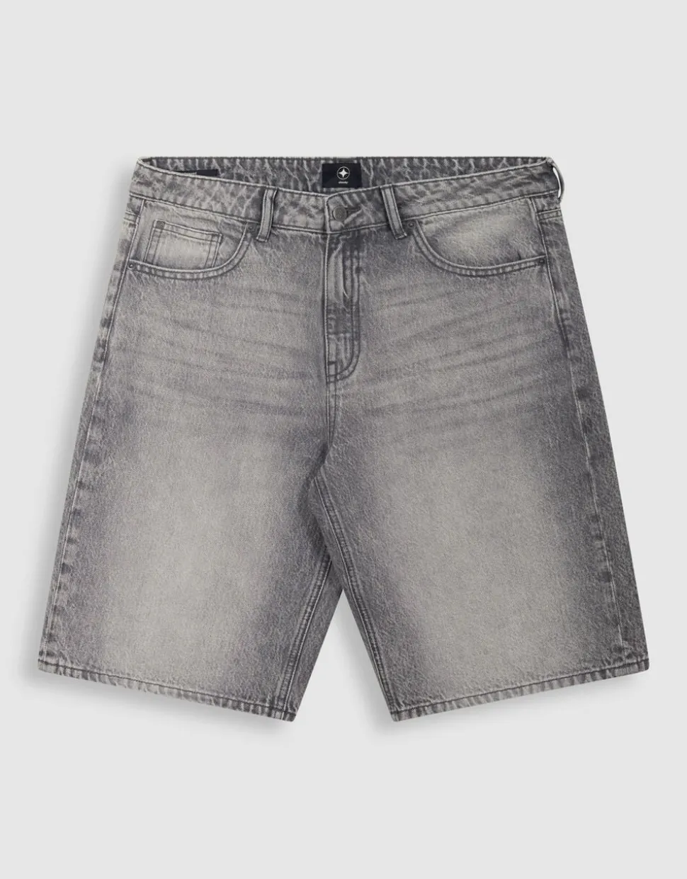 Relaxed Fit Denim Short Grijs