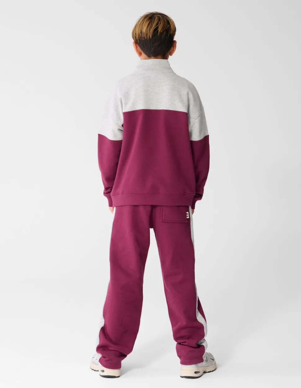 Relaxed Fit Sporty Broek Donkerrood