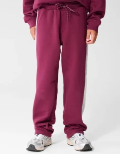 Relaxed Fit Sporty Broek Donkerrood