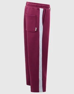 Relaxed Fit Sporty Broek Donkerrood