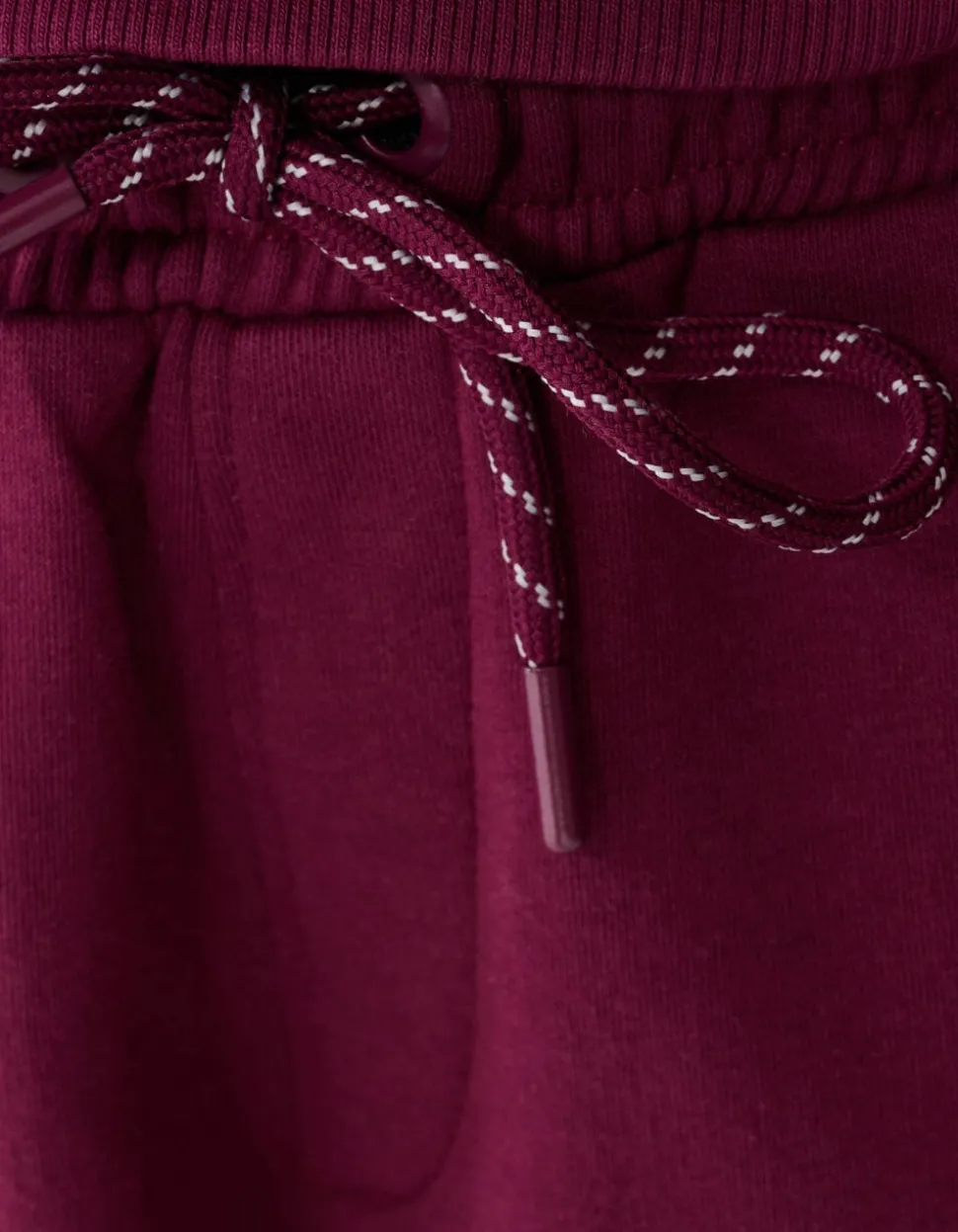 Relaxed Fit Sporty Broek Donkerrood