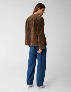 Relaxed Fit Suede Jack Bruin By Mieke