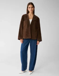 Relaxed Fit Suede Jack Bruin By Mieke