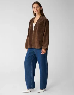 Relaxed Fit Suede Jack Bruin By Mieke