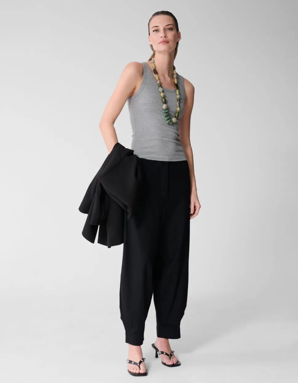 Rib Top Lichtgrijs By Lonneke