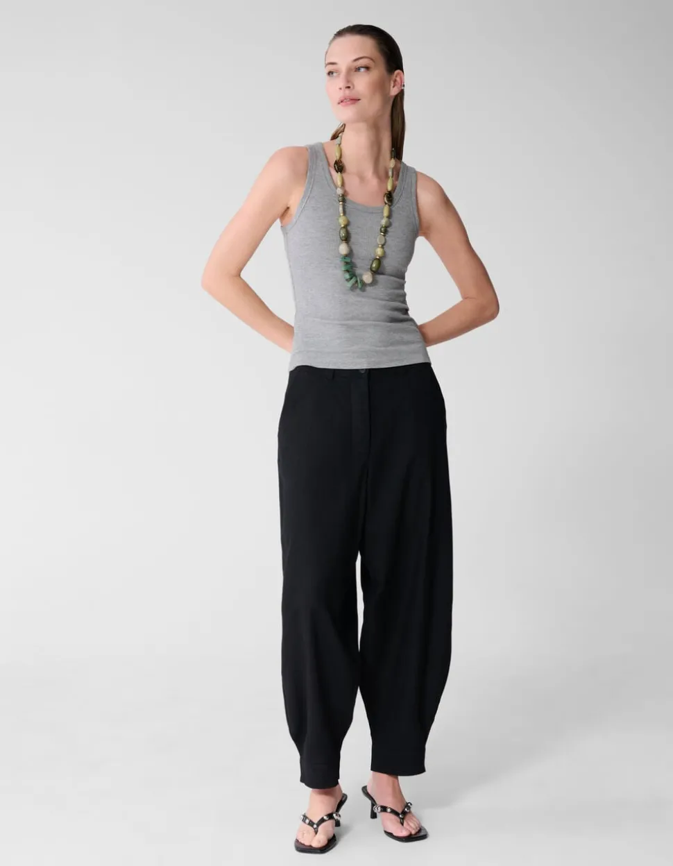 Rib Top Lichtgrijs By Lonneke