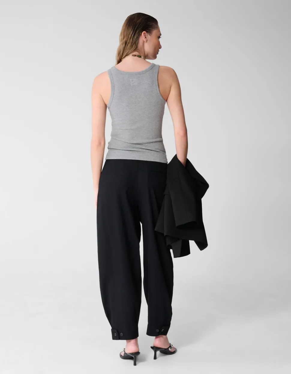 Rib Top Lichtgrijs By Lonneke