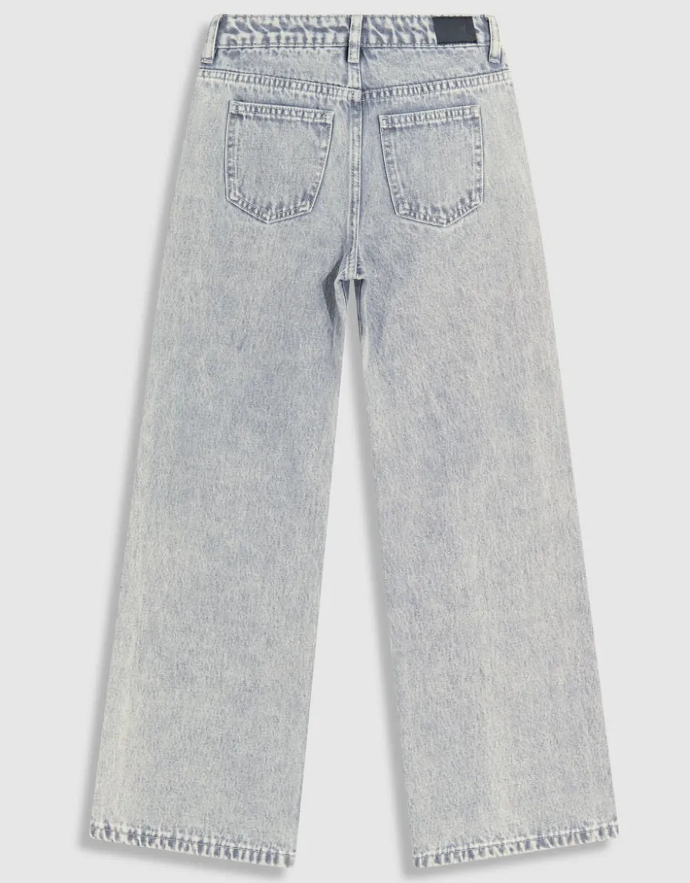Rose Stud Wide Leg Fit Jeans Lichtgrijs