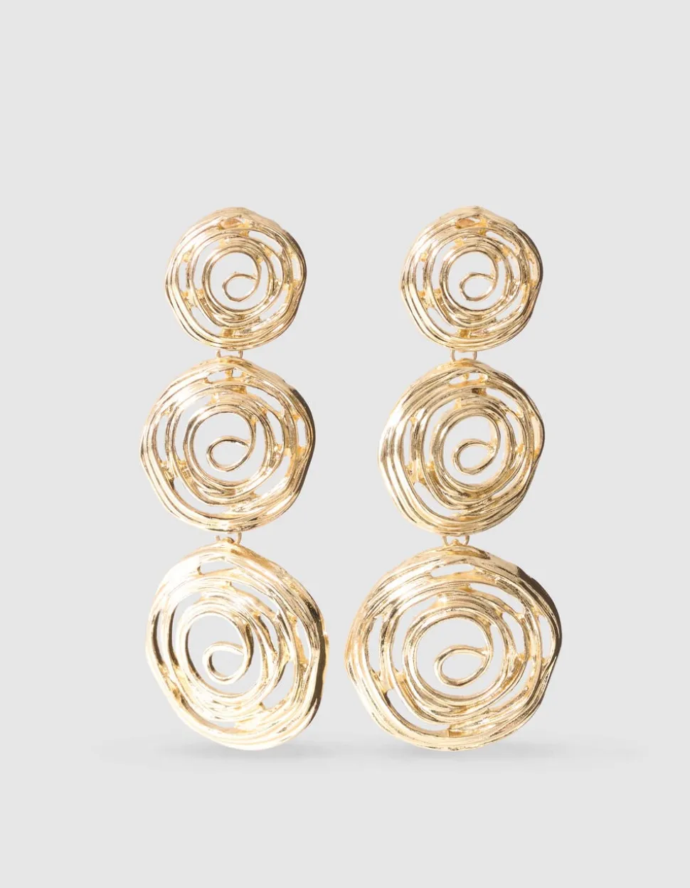 Round Swirl Oorbellen Goud