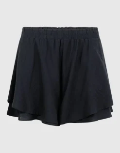 Ruffled Short Zwart