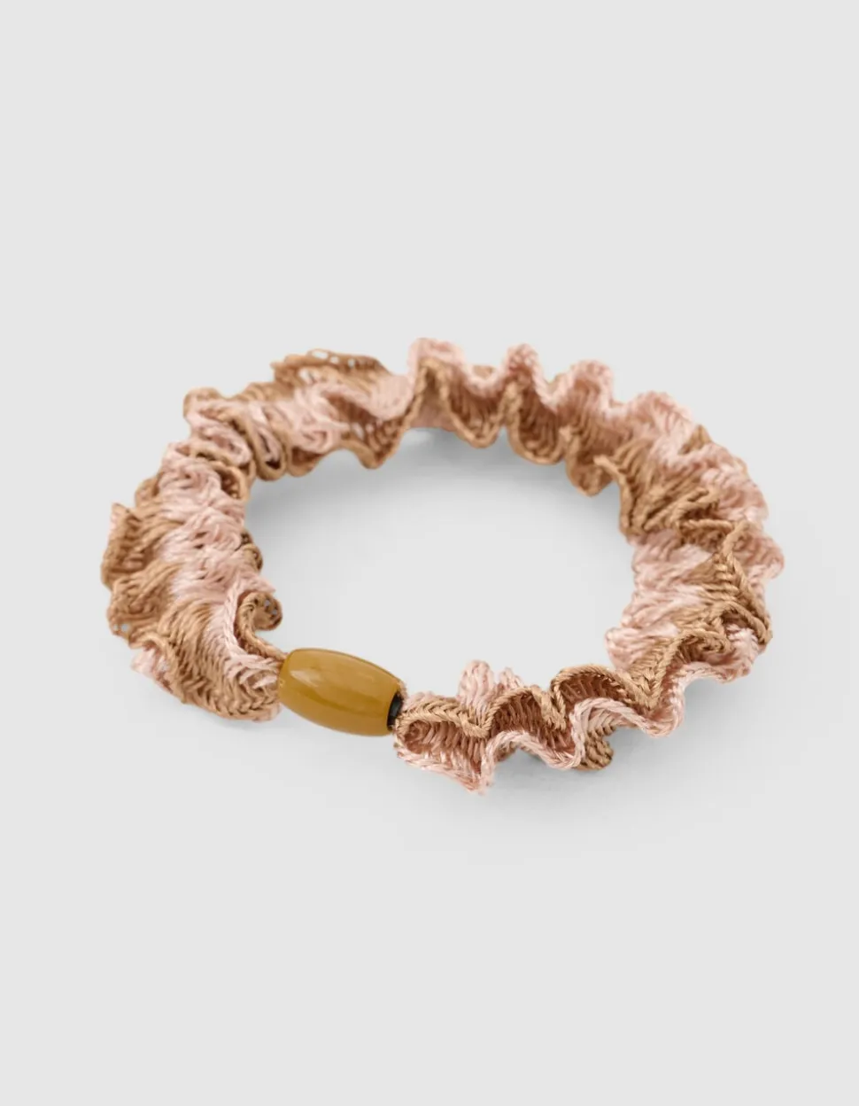 Ruffle Haarelastiek Beige