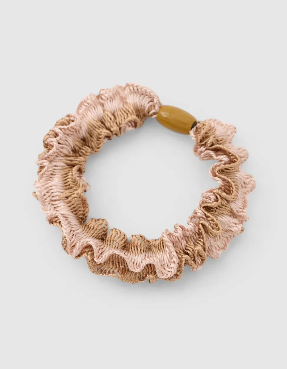 Ruffle Haarelastiek Beige