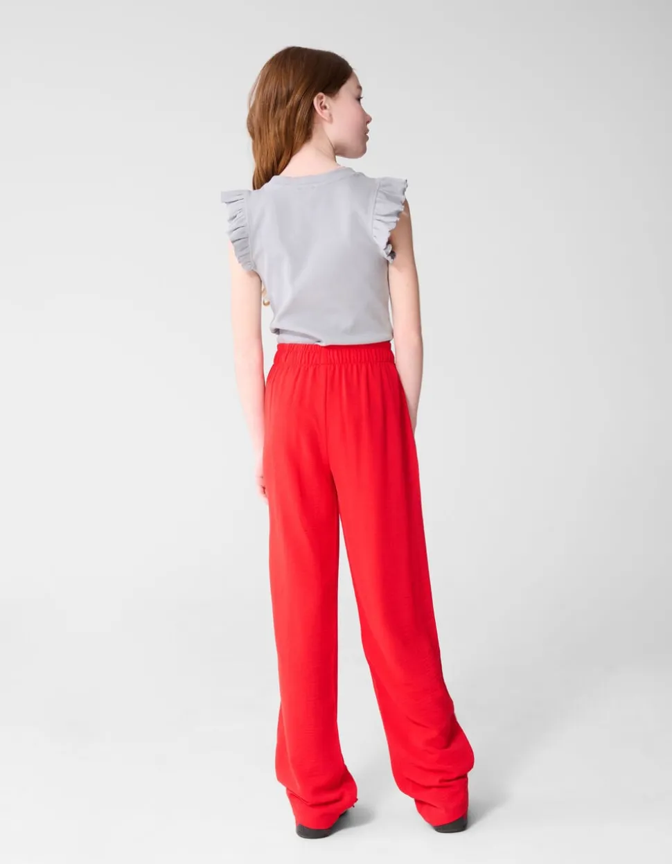 Ruffle Heart Top Lichtgrijs