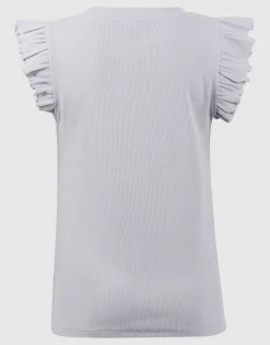 Ruffle Heart Top Lichtgrijs