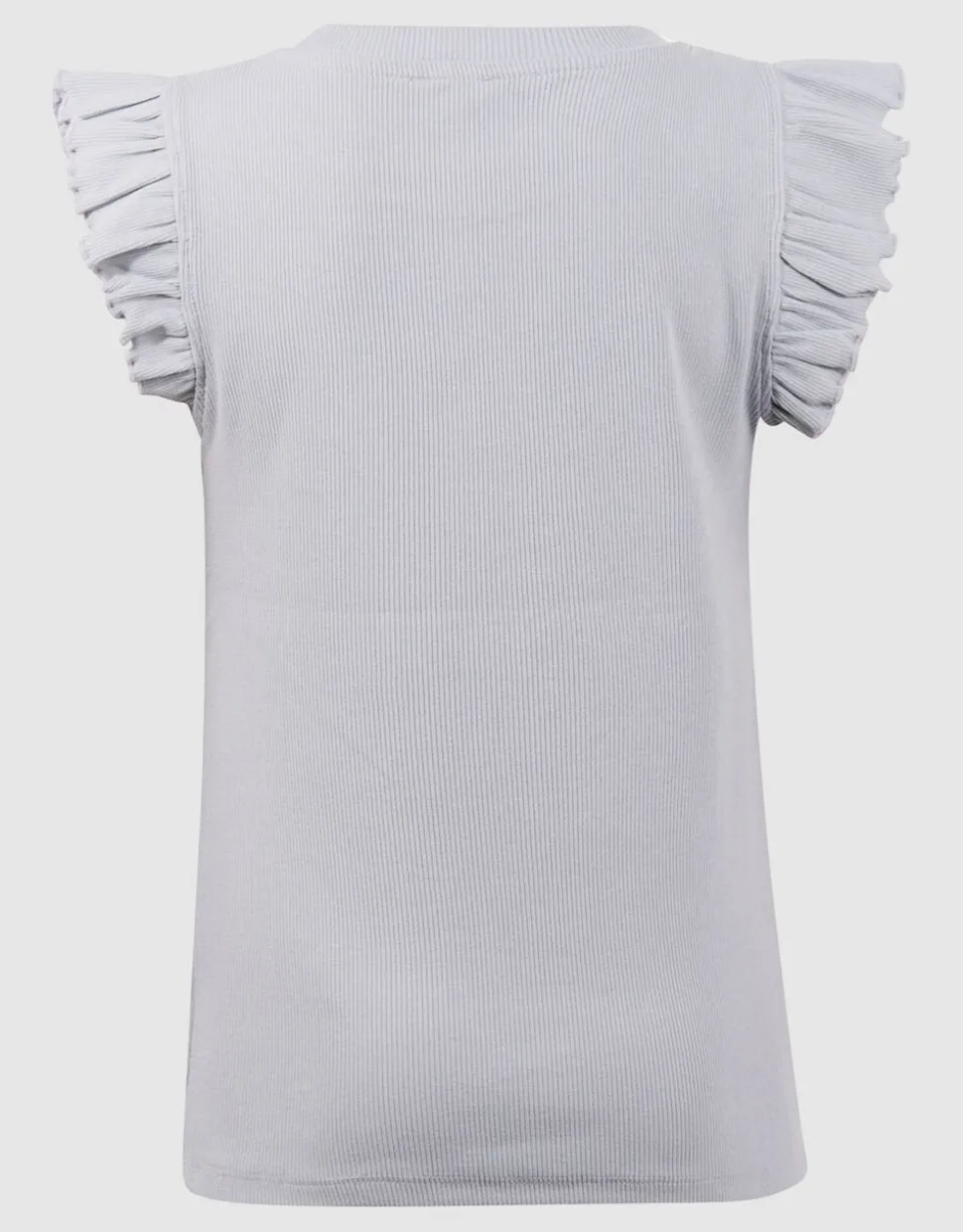 Ruffle Heart Top Lichtgrijs