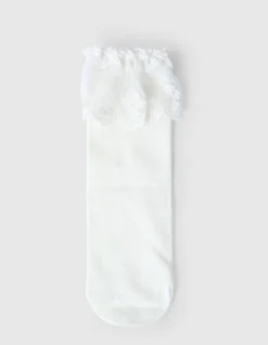 Ruffle Kant Sokken Wit