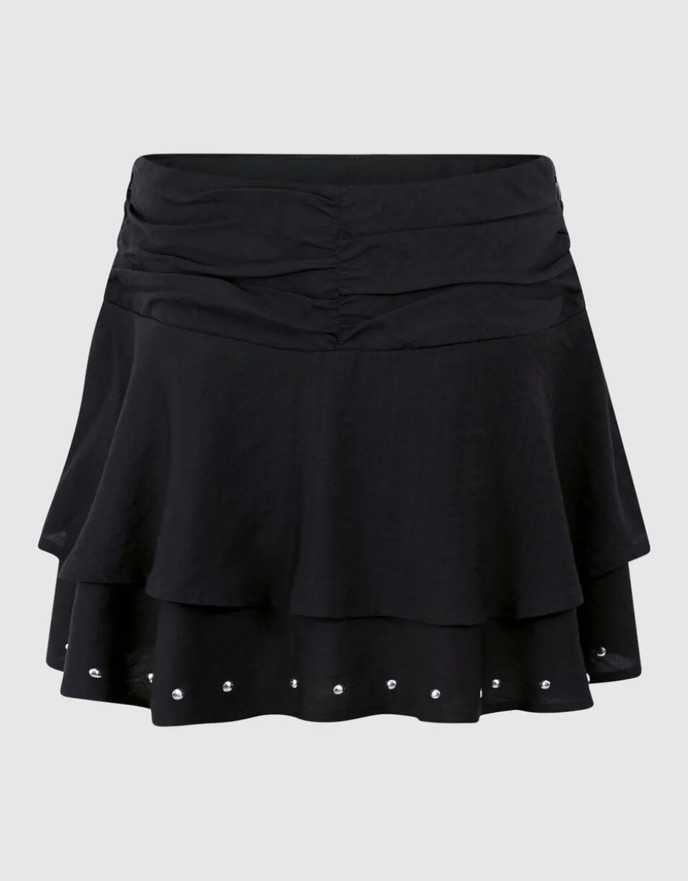 Ruffle Stud Rok Zwart