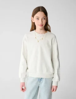 Ruffle Sweater Lichtgrijs