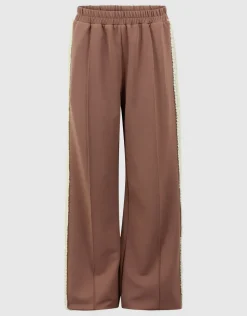 Ruffle Tape Wide Leg Fit Broek Bruin