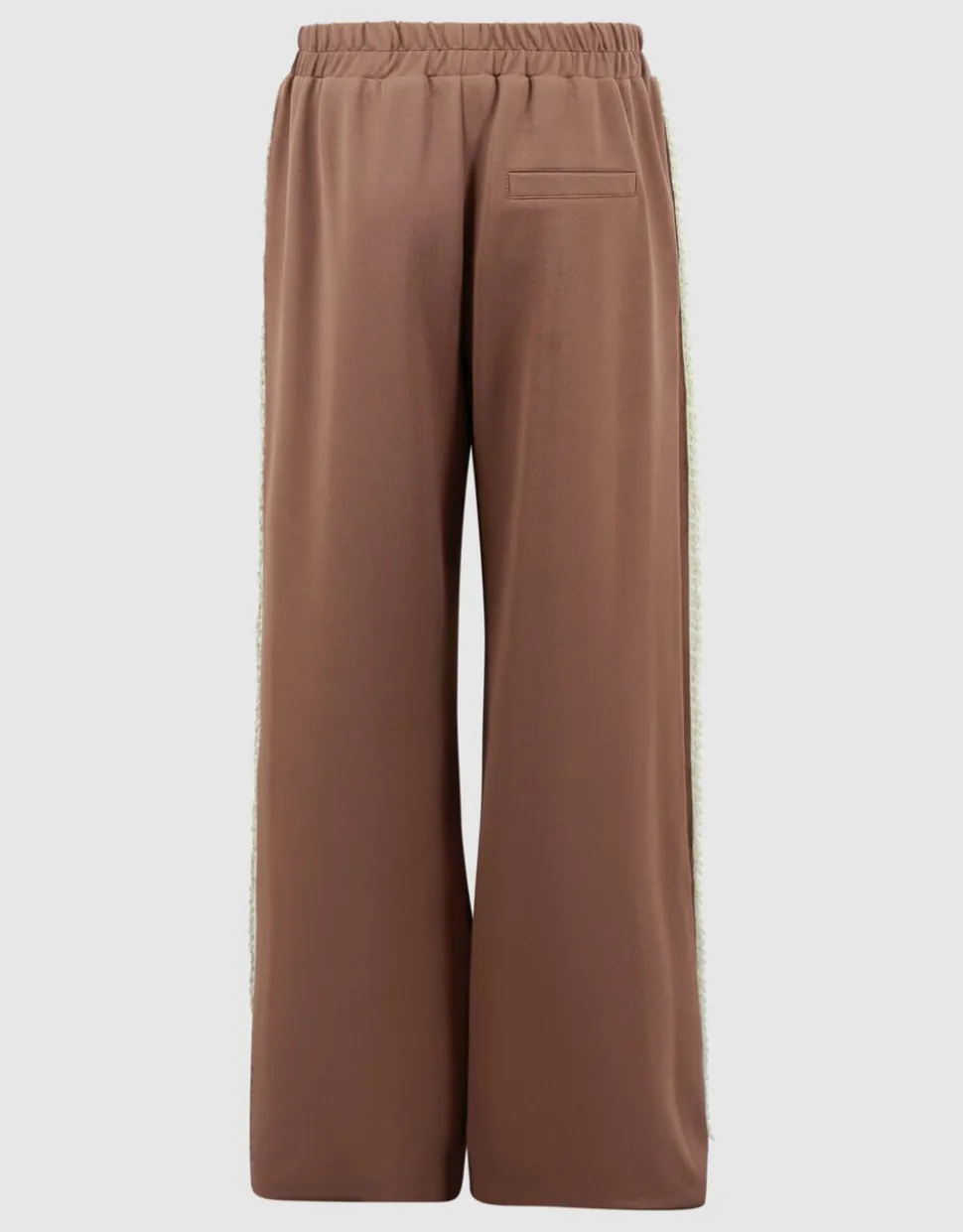 Ruffle Tape Wide Leg Fit Broek Bruin
