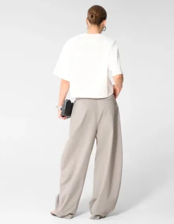 Ruiten Barrel Fit Broek Lichtgrijs