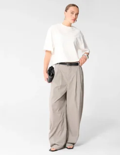 Ruiten Barrel Fit Broek Lichtgrijs