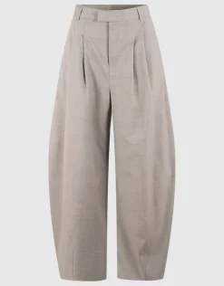 Ruiten Barrel Fit Broek Lichtgrijs