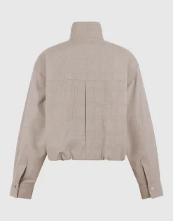 Ruiten Bomberjack Lichtgrijs