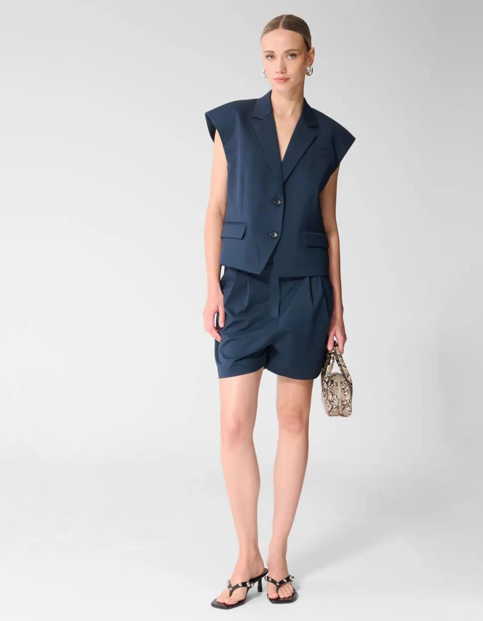 Ruiten Gilet Donkerblauw