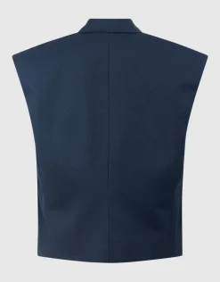 Ruiten Gilet Donkerblauw