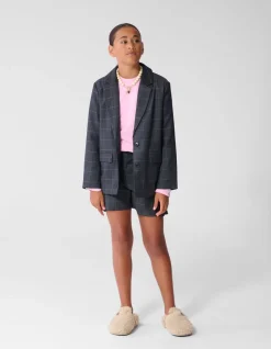 Ruiten Pleated Short Donkergrijs