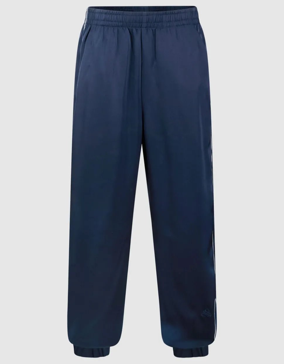 Satijnen Contrast Jogger Donkerblauw