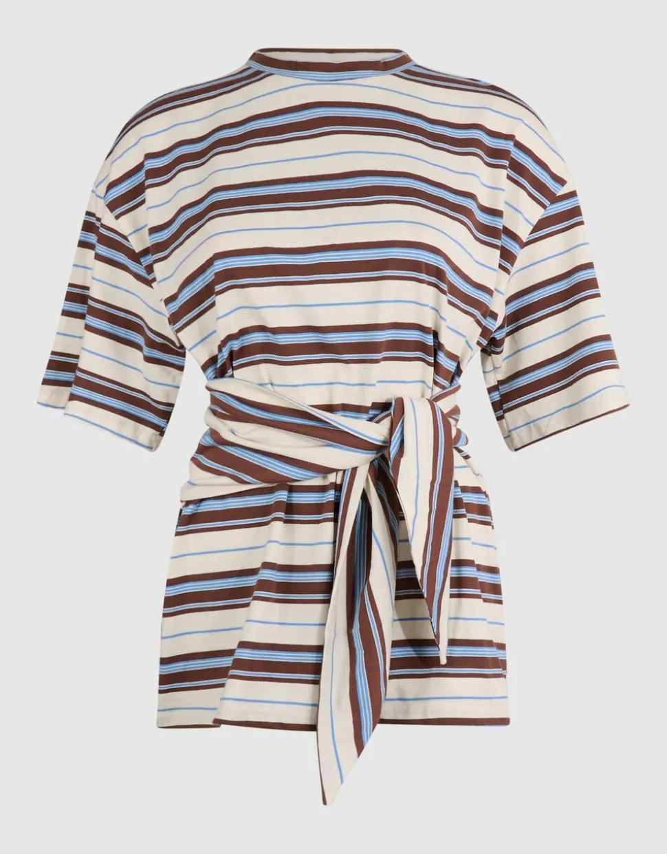 Scarf Striped T-shirt Gebroken Wit
