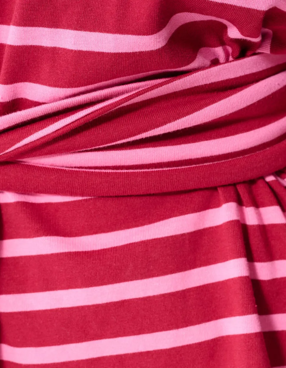 Scarf Striped T-shirt Roze/Rood
