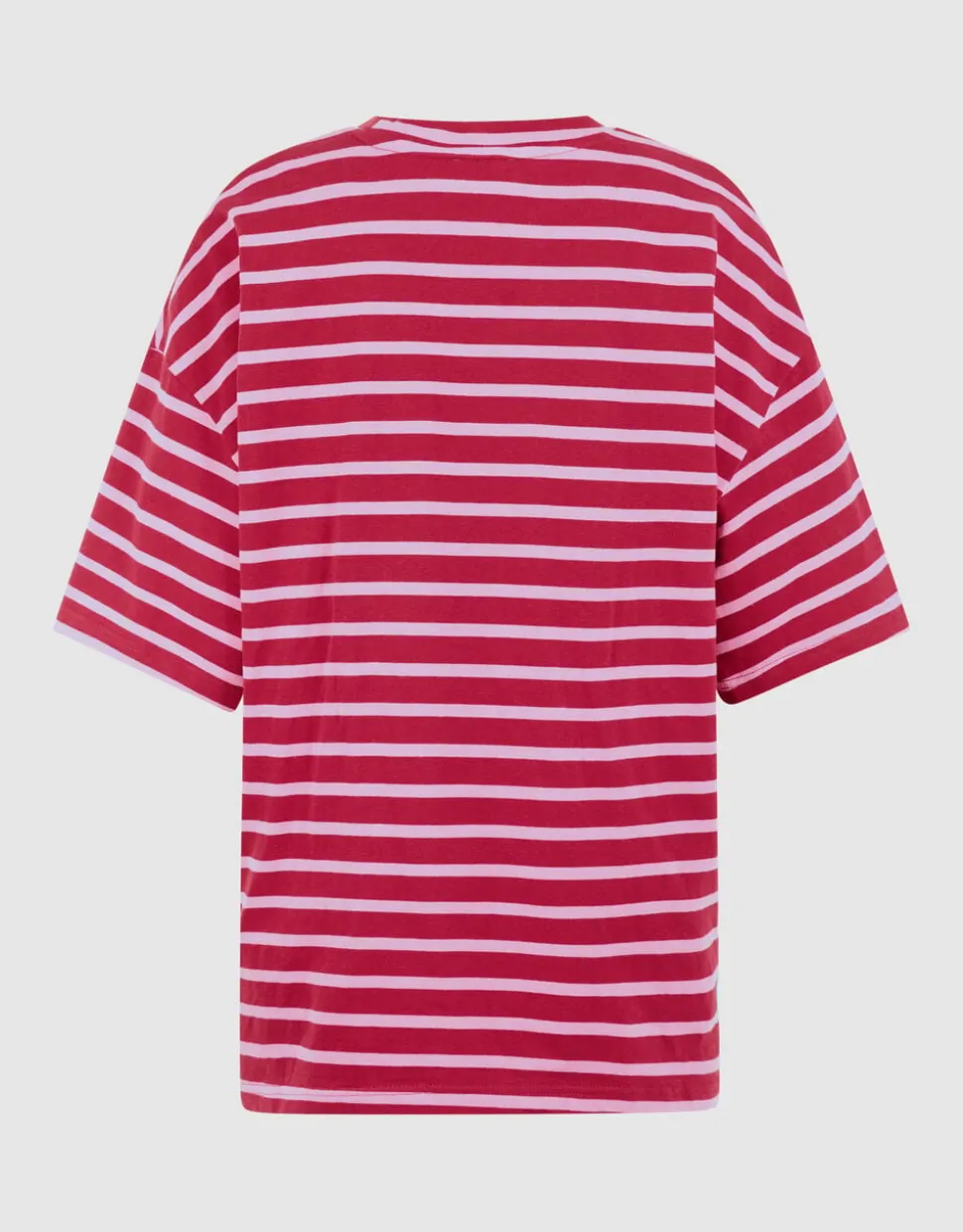Scarf Striped T-shirt Roze/Rood