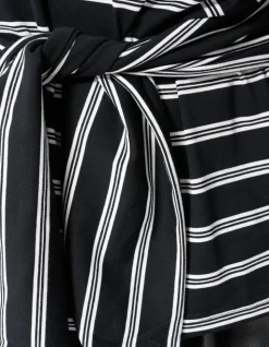Scarf Striped T-shirt Zwart/Wit
