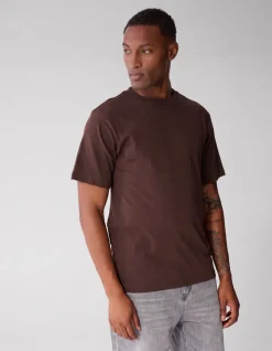 Scratched Artwork T-shirt Donkerbruin