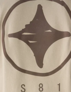 Scratched Artwork T-shirt Lichtgroen